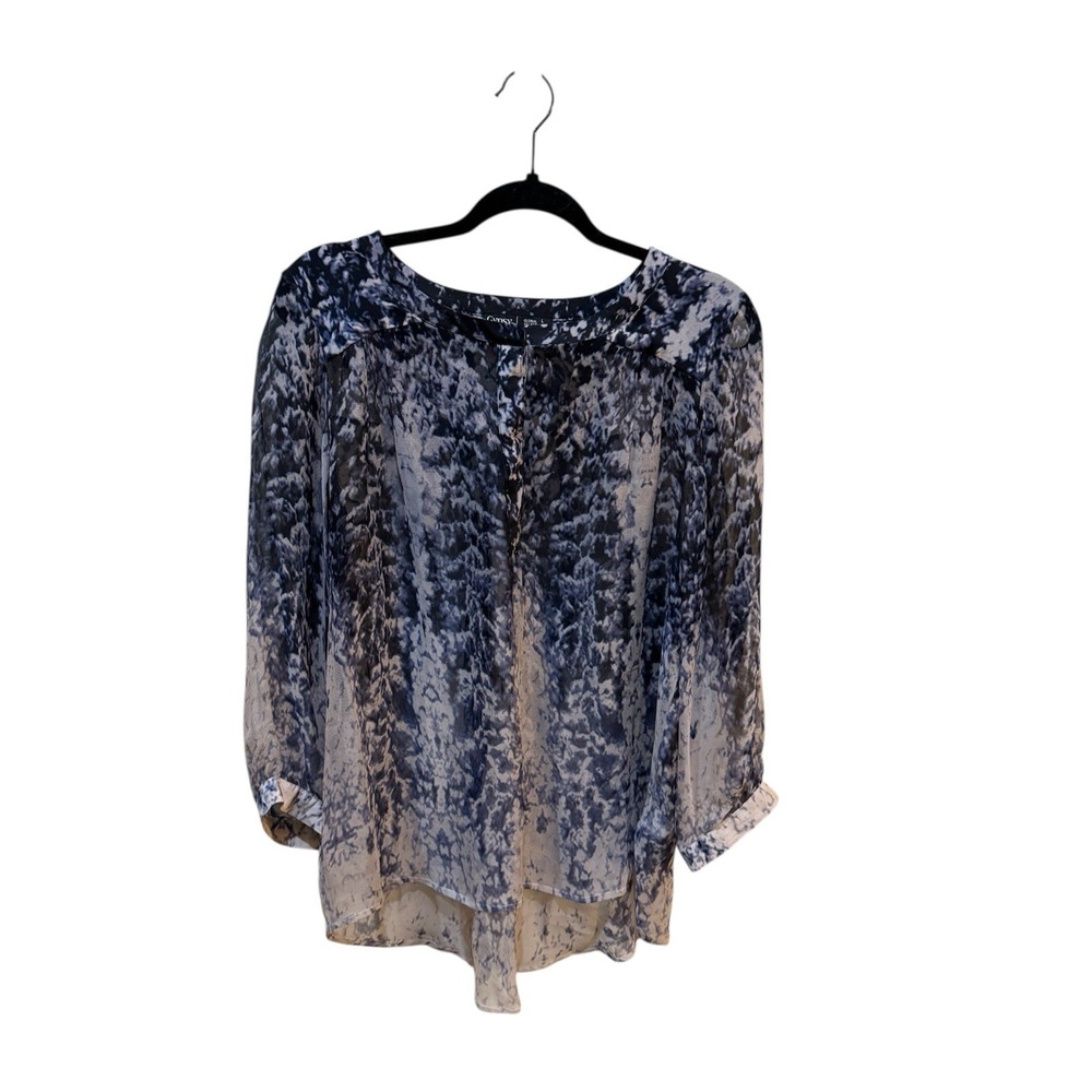 Gypsy 05 Global Village Women  Silk Overlay Blouse‎ Flowy Top Size Large